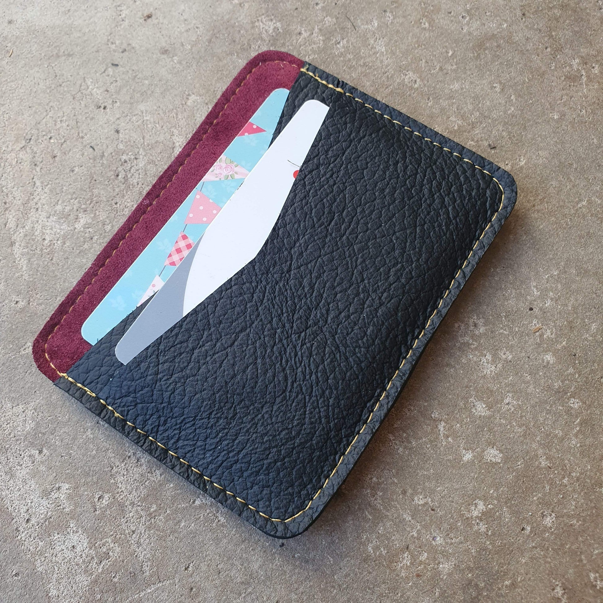 Zoe Dunn Designs Purse / Wallet Black / Wine Card Holder - Recycled Leather